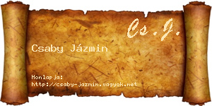 Csaby Jázmin névjegykártya